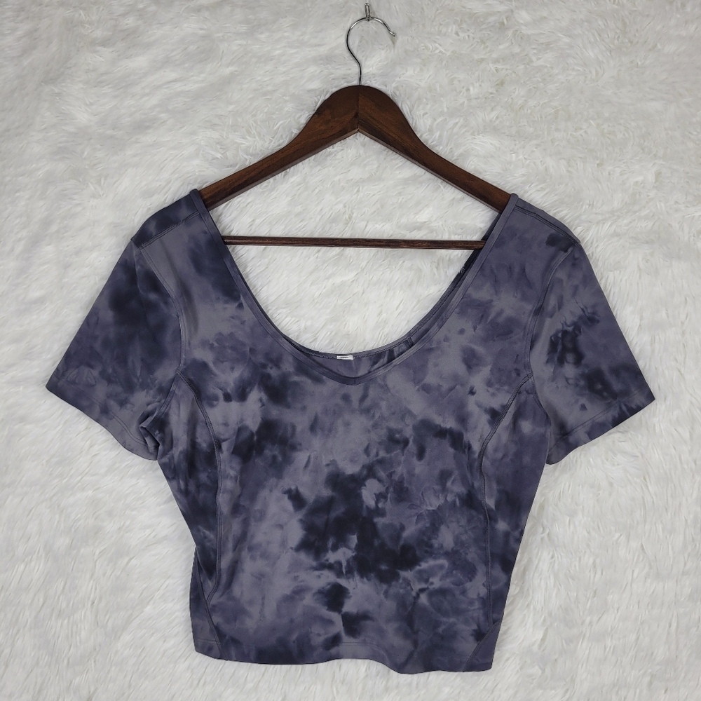 Lululemon Align Diamond Dye T-Shirt Women Size XS Yoga Scoop Neck‎